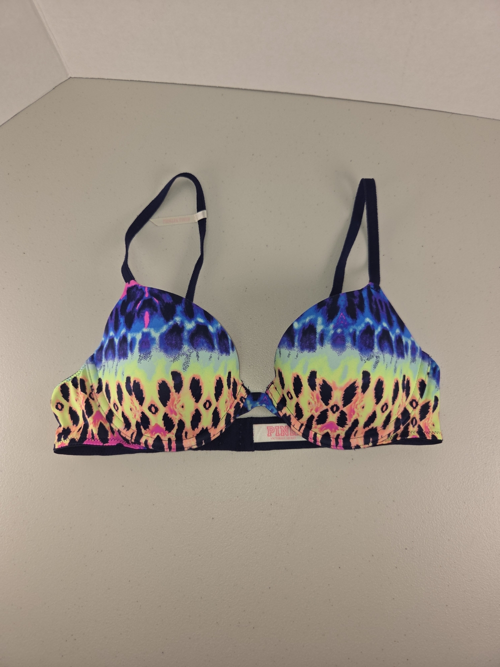 Victoria's Secret Neon Leopard Push-Up Bra 36A